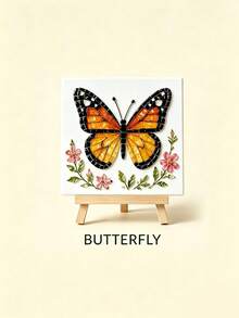1pc DIY Sea Glass Mosaic Art Kit, Includes Hummingbird, Bee And Other Artistic Patterns, Contains Colored Glass Pieces, Display Stand And Other Tools, Can Make Handmade Holiday Wall Decor, Ideal Gift Choice - Multiple Styles - View 11