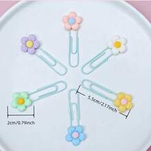 This 7-Piece Set Of Flower-Shaped Metal Bookmarks Features A Cherry Blossom Design And Can Be Used To Organize Documents, Decorate Photo Albums, And Keep Class Materials In Order. - Random Color and Style - View 7