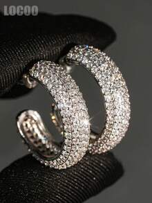 1 Pair Elegant Cubic Zirconia Earrings For Women, Wedding, Engagement, Party Jewelry, Valentine's Day Gift - 1# - View 1