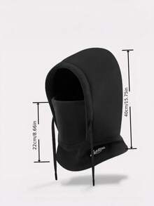 1pc Unisex Hat With Ear Warmers - Solid Color, Neck And Face Protection, High-Gram Wool Lining Beanie, Suitable For Outdoor Cycling, Casual Style, Drawstring Closure, Autumn/Winter Holiday Theme Warm Headwear - A - View 7