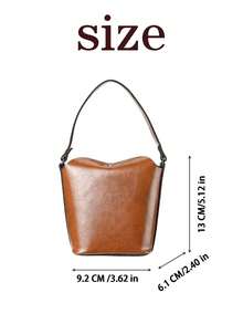 Personalized Custom Text Vintage PU Leather Mini Bucket Bag, Casual Handbag, Work Shopping Coin Purse - Multicolor - View 7