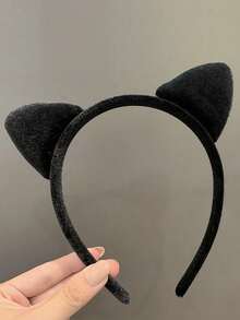 1pc Cute Cat Ear Headband, Party Hair Hoop, Bathroom Face Washing & Makeup Headband - A - View 6