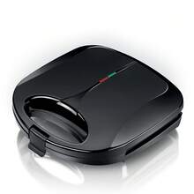 SCISHARE 1PC 23x23x7.5cm 750W Waffle Maker With Non-Stick Plate | EU Plug | Double-Sided Heating | Even Heat Distribution | Easy-To-Clean Electric Waffle Iron For Homemade Belgian Waffles & Snacks - View 10