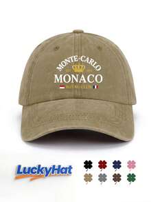 經典復古 Y2K 水洗「MONTE-CARLO」原創棒球帽卡車帽，男女通用帽子，適合四季春夏秋冬，情人節、單身派對、父親節、母親節、教師節、開學季、萬聖節、新娘、學生、老師的完美禮物 - 均碼 - 查看 6