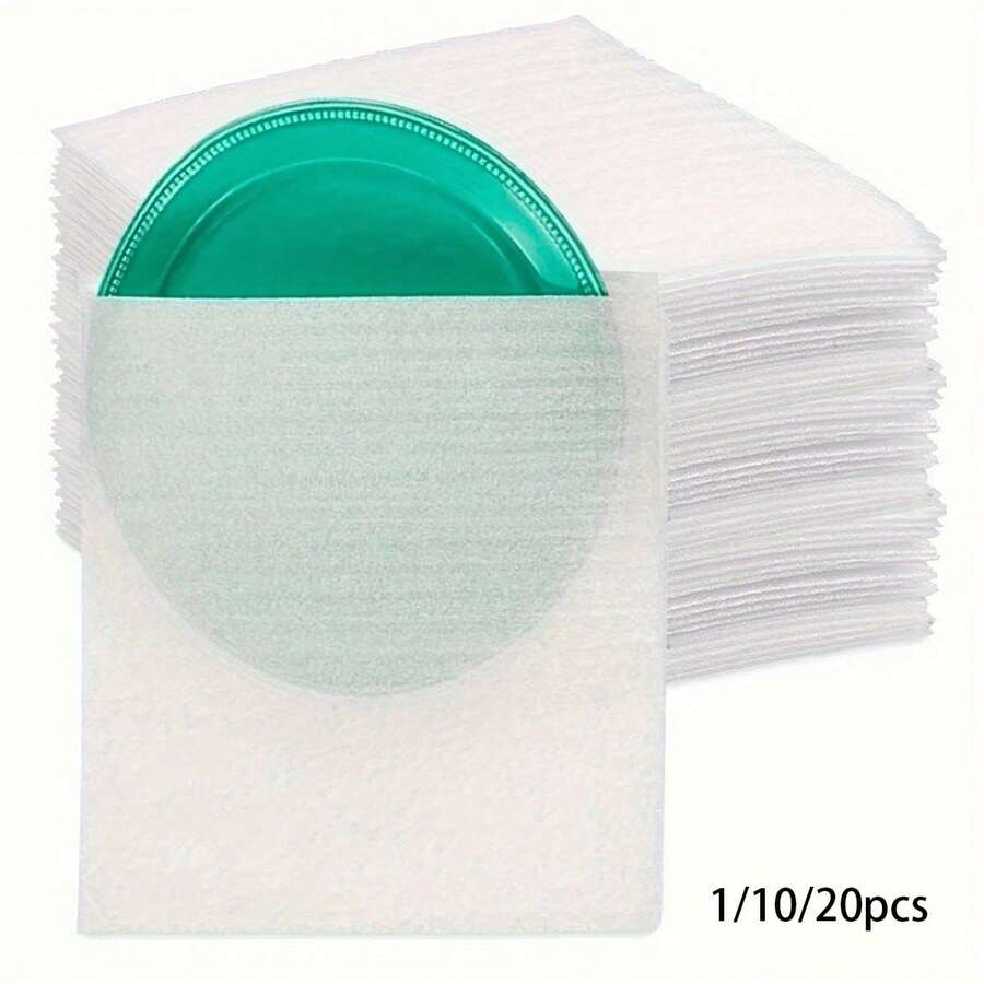 1/10/20pcs Foam Packing Bags With Protective Pads, Plastic Material, For Cushioning Packaging, Suitable For Moving, Shipping And Storing Tableware, Furniture, Glassware, Cups, Shipping Cushioning - Multicolor - View 1