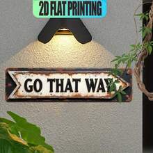 2D Flat Multi-Function English Sign "Vintage Arrow Directional Sign", Suitable For Bar, Living Room, Restaurant, Hotel, Room, Restaurant, Office, Garage, And Halloween 2025 And Christmas Holiday Decor (Random Style) - A - View 6