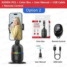 AXNEN P03 Phone Stabilizer AI Face Tracking 360° Rotation Desktop Auto-Tracking Selfie Stand Compatible With Android Phones - Multicolor - View 14