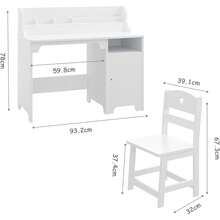 Kids Desks & Desk Sets - White - View 4