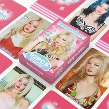 92 قطعة بطاقات مجموعة LOMO لنجوم فرقة الفتيات الدولية، بطاقات صور قابلة للجمع وصندوق تخزين بطاقات Lomo، بطاقات بريدية زخرفية، طباعة فنية - متعدد الألوان - مشاهدة 5