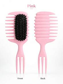 Spiral Curl Styling Brush, Wide Tooth Hair Comb With Pointed Tail Handle, Hair Sectioning And Styling Tool For Curly Wavy Thick Hair, Easy Grip Design, Portable Beauty Accessory For Daily Hair Routine - Multicolor - View 9