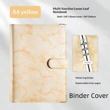 1 cái vỏ sổ binder A6 rời không trang trong, họa tiết vân đá cẩm thạch, 6 lỗ, dùng làm sổ theo dõi ngân sách tiền mặt, quà sinh nhật, sổ kế toán, planner - Nhiều màu - Xem 11
