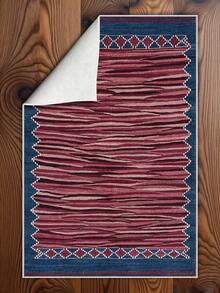 Digitally Printed Non-Slip Washable Runner And Area Rug Suitable For Living Room, Outdoor, Bedroom, Kitchen Carpet, Modern Design | Modern, Scandinavian, Bohemian And Classic Styles | 100% Polyester - Blue - View 3