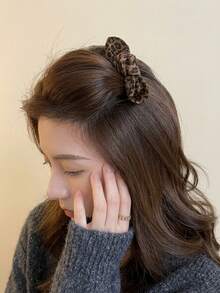 2pcs Leopard Print Bow Hair Clips, Hair Comb Hair Clips, Hair Organizer, Princess Style Bangs Clip - Multicolor - View 5
