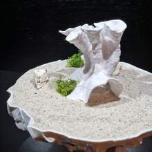 Splatter-Shaped Double Funnel Hideout | Material | Suitable For Gecko, Ornamental Fish And Shrimp | Reptile Tank, Aquarium | Splatter Style - White - View 5
