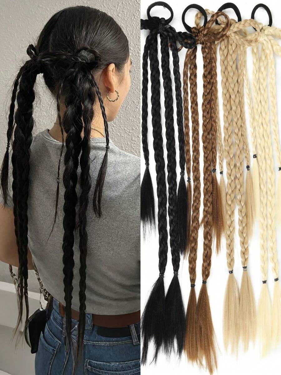 18 Inch Braided Bow And Ponytail, Suitable For Women And Girls To Wear In Daily Life And Gatherings - Multicolor - View 1