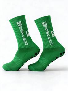 1/5 Pairs Men's Anti-Slip Sports Socks, Rubber Sole Grip Points, Non-Slip Football Socks, For Fitness, Soccer, Training & Daily Wear - Multicolor - View 12