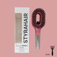 Detangling Hair Brush With Spray Function - 2-In-1 Detangling Brush, Controls Frizz | Portable Spray Brush With Built-In 50ml Water Mist Spray, Suitable For Wet And Dry Curly And Coarse Hair Detangling - Multiple Styles - View 17