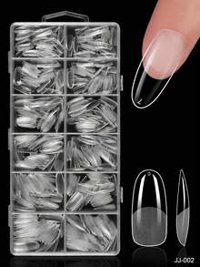 120/600pcs Medium Square Soft Gel Transparent Nail Tips, Semi-Matte Full Coverage Acrylic Pre-Pressed False Nails, Suitable For Home DIY Manicure - Clear - View 15