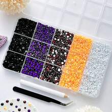 Halloween 15-Grid Resin Rhinestone Set, Suitable For Christmas Hats, Wreaths, Magic Masks, DIY Christmas Wall Art And Eyeglass Frame Decoration - Multicolor - View 5