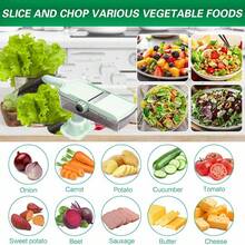 The Kitchen Is Adjustable And Comes With A Storage Box And Peeler, Stainless Steel Multifunctional Vegetable And Fruit Slicer, Onion, Potato, Tomato, Cabbage, Apple, Lemon Slicer, And Multi-Purpose Vegetable And Fruit Slicer. - Multicolor - View 10