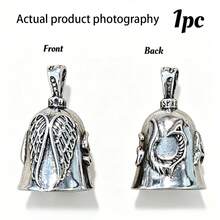 1pc Guardian Angel Motorcycle Bell Good Luck Charm Keychain Pendant Accessories, Gift For Bike, Friends - one-size - View 15