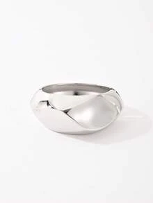Valisandre Exaggerated Wide Geometric Bracelets Sliver Color Asymmetrical Chunky Jewelry - Multicolor - View 10