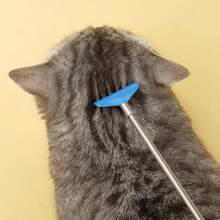 5/3/1pc Long Handle Cat Teaser Wand, Telescopic Massage Comb, Pet Itch Scratching Tool, Skin-Friendly Grooming Rake, Cat And Dog Toy - Multicolor - View 9