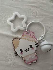 1pc/Original Pixel Art Acrylic Keychain Cute Cartoon Girl Heart Bag Charm Student Gift Pendant Multiple Styles Available - Multicolor - View 11