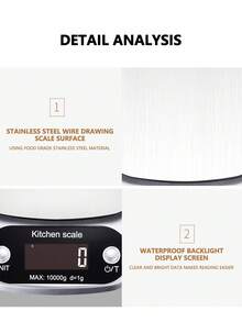 [Best Seller] Multifunctional High-Precision Kitchen Scale, Accurate Baking Tool, High-Precision Weighing, Suitable For Multiple Scenarios. LED High-Definition Display, Non-Slip Base Design. (Battery Not Included) - Multicolor - View 5