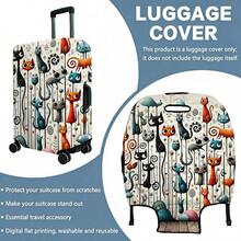 1PC / Flat Print Design / Luggage Protector Cover (Only Luggage Protector Cover, Luggage Not Included) / Suitable For 20 To 28 Inch Luggage / Made Of Thickened Fabric / Essential Accessory For Your Travel And Checked Luggage. - Multicolor - View 14