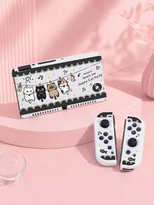 Xingji, 1pc Cartoon Cat Graffiti Pattern Game Console Protective Case, Suitable For Switch2 (2025)/Switch OLED/Switch Console, Made Of Soft TPU Material Soft Shell/Hard Shell, Universal Storage Bag, No Disassembly Required, Anti-Drop Anti-Dust, Ideal Gift Compatible With Switch Gamers - View 14