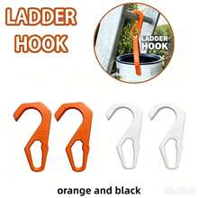 2pcs/Portable Ladder Hooks /Multi-Purpose Oil Drum And Repair Tool Hanging Bracket, Practical Ladder Accessory, Suitable For Home Wall And Roof Repair, Prevent Frequent Climbing Up And Down - Multi-color - View 3