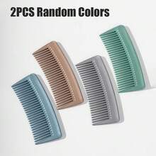 Multi-Color Minimalist Electroplated Hair Comb, Portable Small Comb For Women, Anti-Static Hair Styling Comb, Mini Plastic Hair Comb For Carrying - Multicolor - View 9