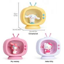 MINISO Sanrio 授權電視造型小夜燈，可愛 3D 角色檯燈，臥室桌面裝飾，女孩生日節日禮物 - -白色 - 查看 7