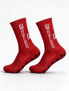 1/5 Pairs Men's Anti-Slip Sports Socks, Rubber Sole Grip Points, Non-Slip Football Socks, For Fitness, Soccer, Training & Daily Wear - Multicolor - View 7