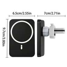 15W Fast Wireless Charging Car Phone Holder With Magnetic Mount, Car Navigation Charger, Supports Wireless Charging And Magnetic Function, Includes Magnetic Ring And Data Cable Holder, Perfect Digital Gift For Friends - Car Wireless Charger - View 11