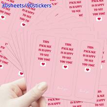 90pcs "Thank You For Your Business" Stickers, Suitable For Small Shop Gift Packaging Decoration, Sealing And Personalized Labels - Pink - View 7