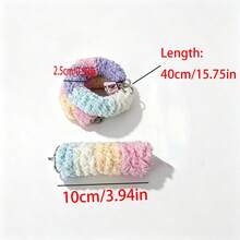 2Pcs Parrot Rope Perch Set, Bendable Macaron Plush Climbing Rope & Straight Bird Standing Stick, 3 Sizes Available, Bird Cage Decor Toy For Budgie Lovebird Cockatiel - Multi-functional Combination - View 2