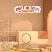 2D Flat - 4X16 Inch Vintage Metal Sign, Dessert Bakery Vintage Logo Cupcake Heart Dessert Wall Art Decor, Suitable For Kitchen Cafe Bakery Home Decoration (Random Style) - A - View 3