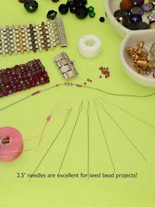 7/14pcs 0.15-0.7mm Mixed Twisted Needle With Needle Tube, Ultra-Fine Beading Tool, Steel Wire, Handmade DIY Jewelry Making - View 6