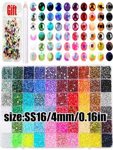 60色秋季指甲飾品套組，秋季季節性3D美甲裝飾，DIY美甲、鞋子、水瓶與手機殼裝飾配件 - 彩色 - 查看 1