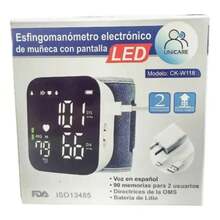 Baumanómetro Digital de Muñeca con Pantalla LED y Cargador USB - A - Ver 2