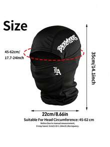Musion 1/3pcs LA & Backwoods Letter Print Balaclava, Breathable Quick-Dry Full Face Mask, Windproof Helmet Liner Neck Warmer, Suitable For Motorcycle Riding, Cycling And Street Fashion - Multicolor - View 4