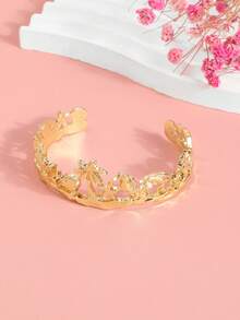 1pc Ocean Style Starfish Coconut Tree Turtle Dolphin Seahorse Open Bracelet Women's Jewelry - Gold - View 4