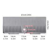 Thảm silicone chống bắn nước cho vòi bếp, thảm thoát nước chống bám bẩn cho mặt bàn bồn rửa, thiết kế chống đọng nước, dễ vệ sinh, phù hợp cho dụng cụ vệ sinh, chai đựng nước rửa, chai lọ, cốc - Xem 5