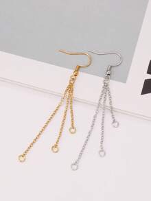 2pcs Stainless Steel Earring Hooks Wires Extension Chain Connector For DIY Dangle Ear Earrings Jewelry Hypoallergenic Findings Accessories - DIY Earrings - View 8