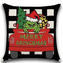 The Grinch 1pc/Set Christmas Pillow Case, Holiday Print Cushion Cover, Living Room Sofa Bedroom Christmas Party Decoration Pillowcase (Without Insert), Washable Printed Green Monster Pillow Case, Suitable For Four Seasons Holiday Sofa, Bedroom Home Decor And Christmas Party Arrangement, Also An Ideal Christmas Gift, Birthday Gift, Halloween Gift - Cartoon - View 17