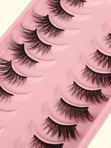10 Pairs Half Lash Extensions Natural Style Outer Corner Lengthening - Black - View 9