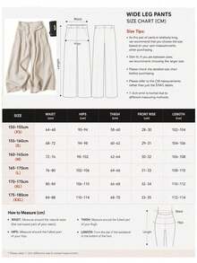 Women's Solid Color Casual Wide Leg Pants With Front Pocket Decor, Suitable For Autumn/Winter, Commuting, Halloween, Christmas - Khaki - View 6