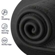 Treeboy Extra Large Rugs Short Pile Soft Fluffy Anti-Slip Mat Living Room Bedroom Carpet For Coffee Table, Carpet With Ins Style, Children's Bedroom, Bedside Carpet - Black - View 5
